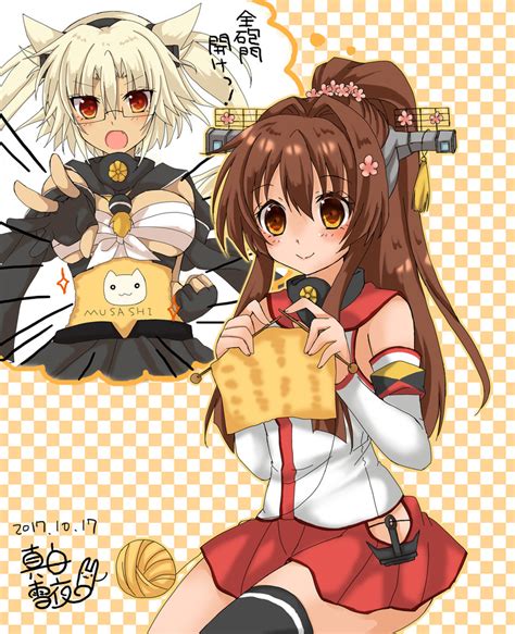 Yamato Musashi And Musashi Kai Kantai Collection Drawn By Mashiro