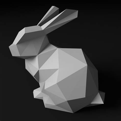 3d Printable Model Low Poly Rabbit Cgtrader