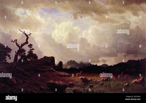 Albert Bierstadt 1830 1902 Thunderstorm Rocky Mountains 1859