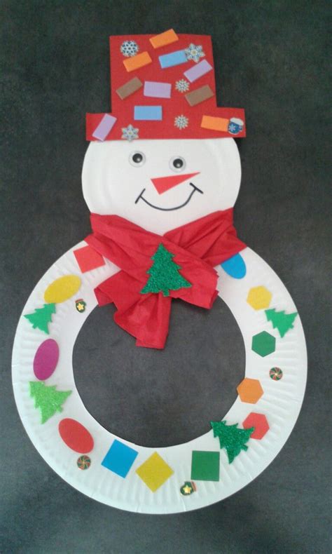 Une décoration parfaite à accrocher sur le sapin. Bonhomme de neige avec une assiette carton ! | Loisirs ...