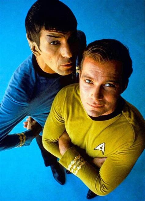 Tv Show Star Trek Captain Kirk And Mr Spock Duo Portrait Etsy