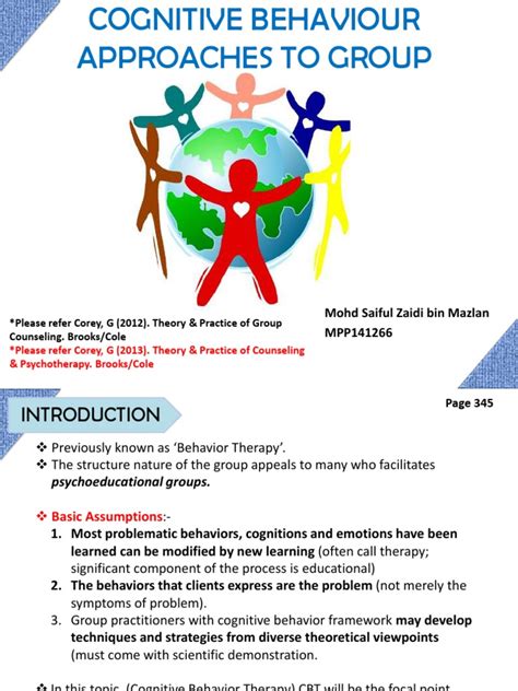 Fotosearch/getty images donald meichenbaum is a psychologist noted for his contributions to cognitive behavioral therapy (cbt). Cognitive Behavioral Therapy (Group Counselling ...