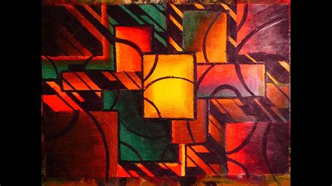 Learn To Paint Easy Modern Cubism Abstract Art Pastel