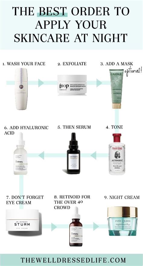 The Best Order To Apply Skincare Products At Night Skin Care Skin