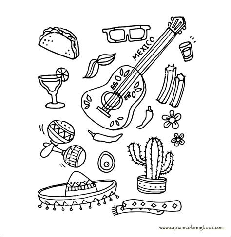 Flag Of Mexico Coloring Page