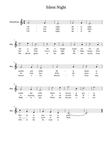 Silent Night Basic Sheet Music For Tenor Saxophone Download Free In