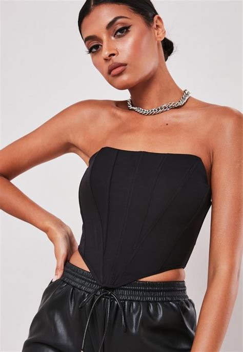 Sofia Richie X Missguided Top Bustier Corset Noir Missguided