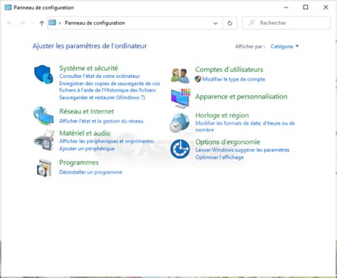 Retrouver Le Panneau De Configuration Windows 10
