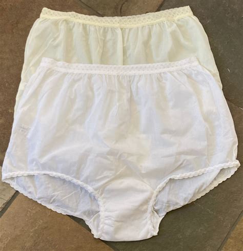 lot 2 carole 10 3xl pastel yellow and white all nylon lace trim panties 15525 new ebay