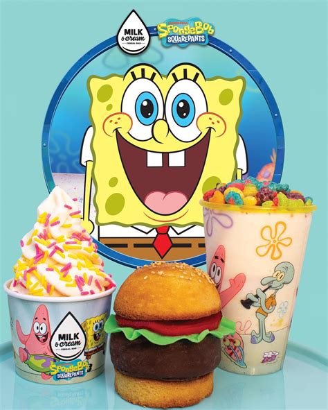 Nickalive Milk Cream Celebrates Spongebob Squarepants With Spongeriffic Dessert