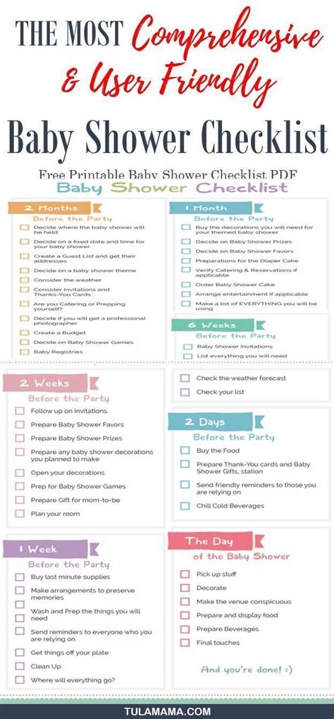 The Only Baby Shower Checklist You Will Need Baby Shower Checklist