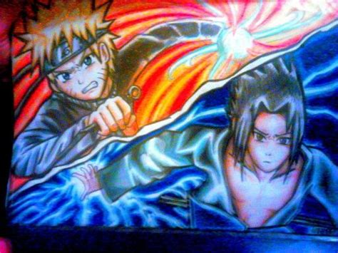 My Colored Pencil Drawing Of Naruto And Sasuke Colored Pencil Drawing