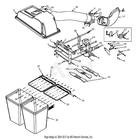Mtd 190 180 190 Twin Bagger 2003 Parts Diagram For General Assembly
