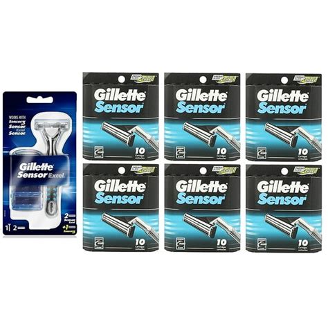 Gillette Sensor Excel Razor W 3 Cartridges Gillette Sensor 10 Ct