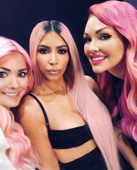 kim kardashian pink hair color 2018 latest hair style trends strawberry blonde hair color