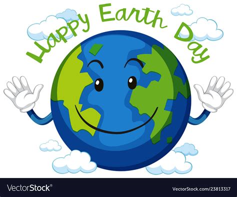 Happy earth day icon Royalty Free Vector Image