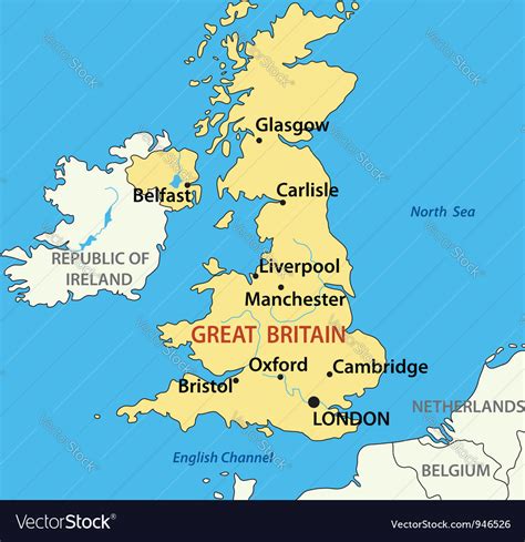 Great Britain On A Map Weather Map