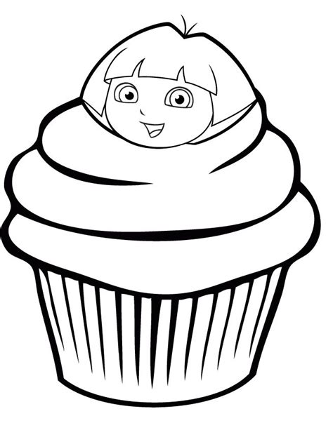 See also these coloring pages below star wars coloring pages han solo. The Cupcake Is Garnished With A Head In The Dora Coloring ...