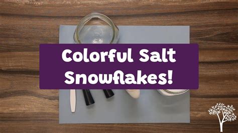 Colorful Salt Snowflakes