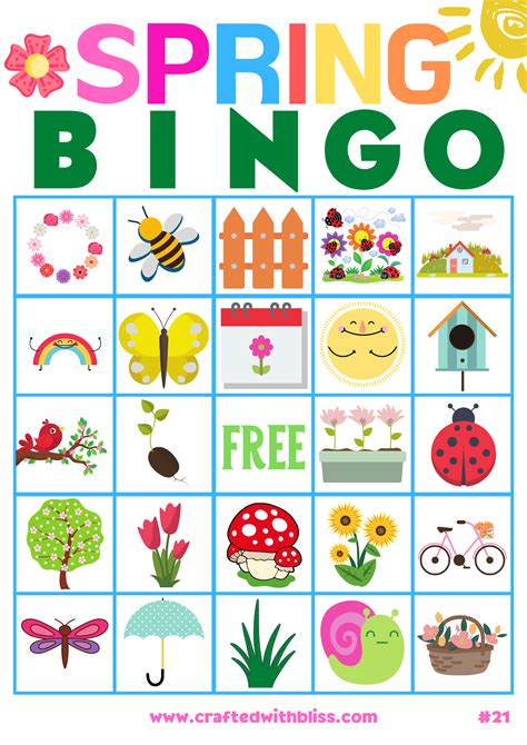 Spring Bingo For Kids Spring Bingo Birthday Party Classroom Etsy In