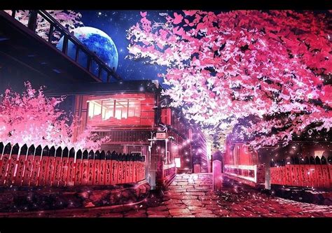 List Of Night Anime Cherry Blossom Tree 2022