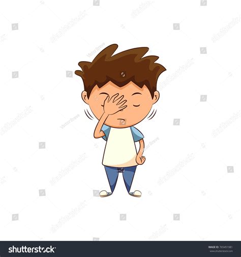 Child Facepalm Gesture Stock Vector Royalty Free 765451981 Shutterstock