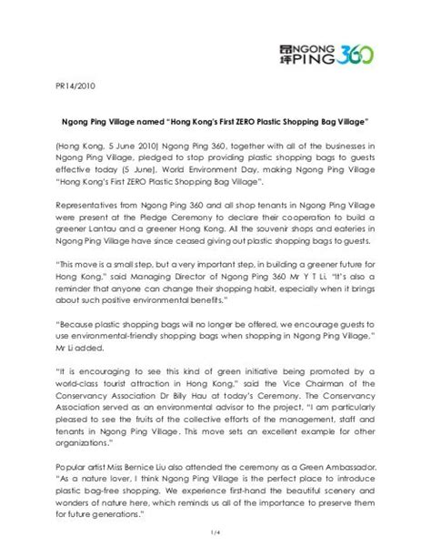 Hong Kongs First Zero Plastic Shopping Bag Ngong Ping 360