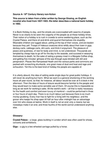 Parents are often too strict with their children. EDEXCEL English Language Paper 2: Comparison Q7a/b (sample ...