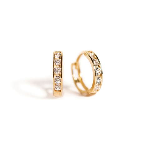 14k Gold Huggie Earrings Mini Small Hoops Amyo Jewelry