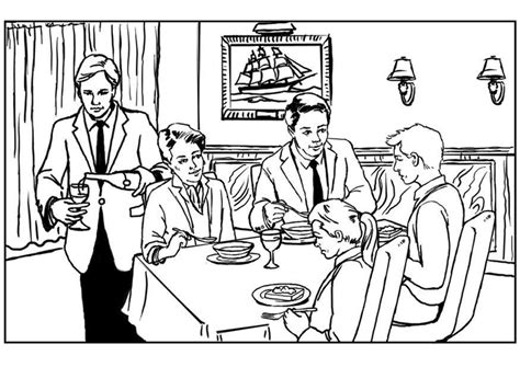 Restaurant Coloring Placemats Coloring Pages