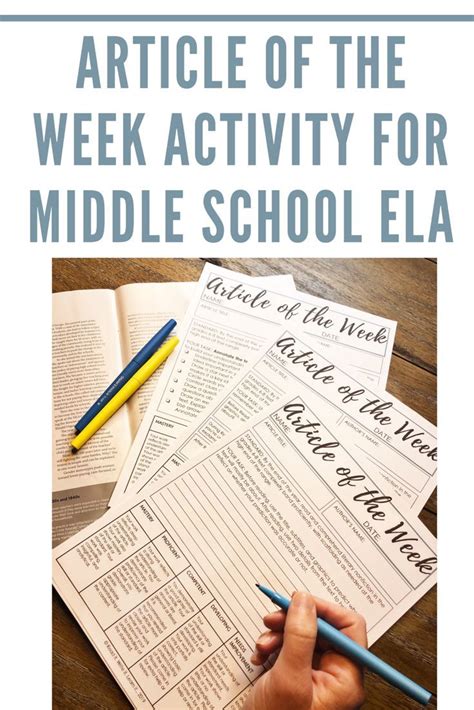 Distance Learning Article Of The Week Activity For Secondary Ela