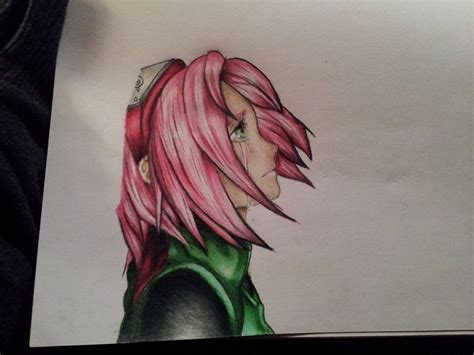 Sakura Haruno Drawing With Pencil Crayon Drawings Sakura Haruno