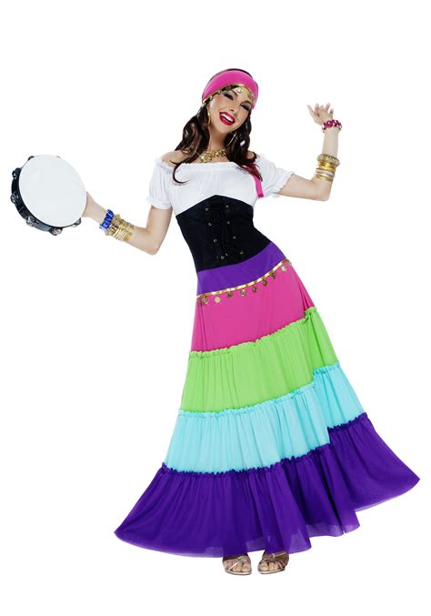 Womens Vibrant Gypsy Costume