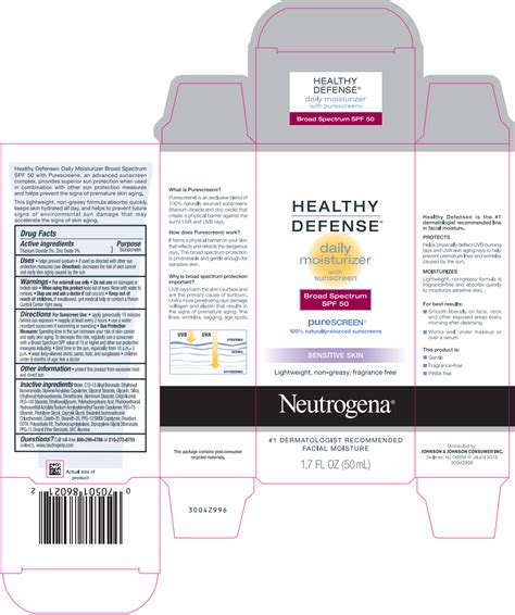 Neutrogena Healthy Defense Daily Moisturizer With Sunscreen Broad