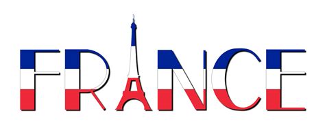 Clipart France Typography With Shadow