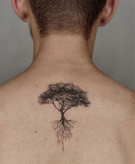 Oak Tree With Roots Tattoo