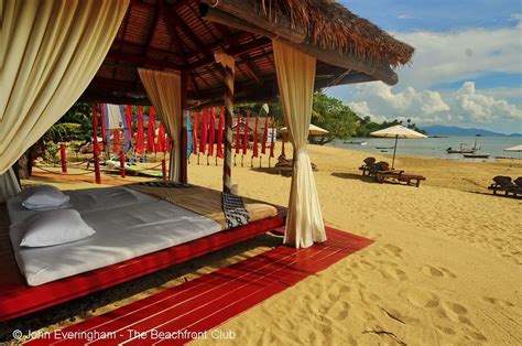 beach massage sala beds at zazen boutique resort and spa bophut koh samui thailand resort