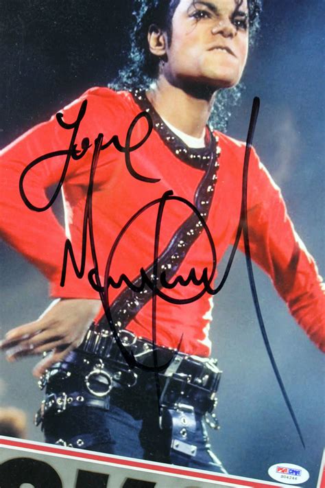 Lot Detail Michael Jackson Signed 11 X 14 Photo In Custom Framed