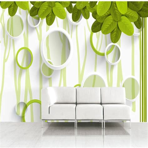 Nature Trees Leaves Photo Wallpaper 3d Elegant Circles