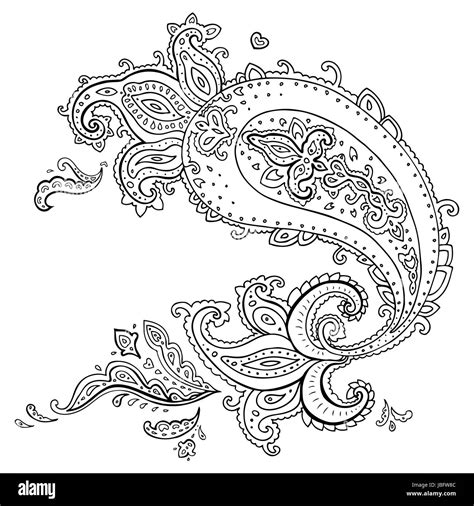 Paisley Ethnic Ornament Vector Illustration Isolated Stock Photo Alamy