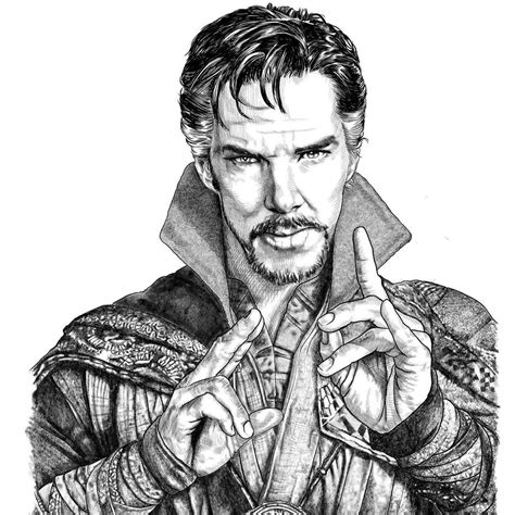 Finished Doctor Strange Has Very Intricate Clothing Penandink
