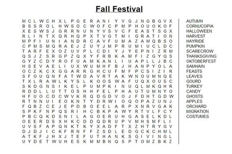 Fall Word Search Best Coloring Pages For Kids Fall Words Fall Word