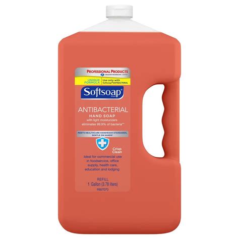 Softsoap 1 Gal Crisp Clean Antibacterial Liquid Hand Soap Refill Bottle