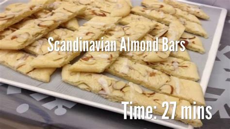 Scandinavian Almond Bars Recipe Youtube