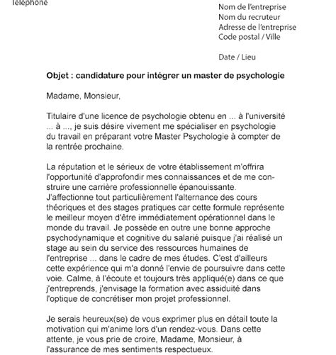Comment Écrire Une Lettre De Motivation De Psychologue