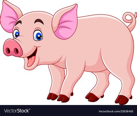 Download Smiling pig cartoon Royalty Free Vector Image - VectorStock