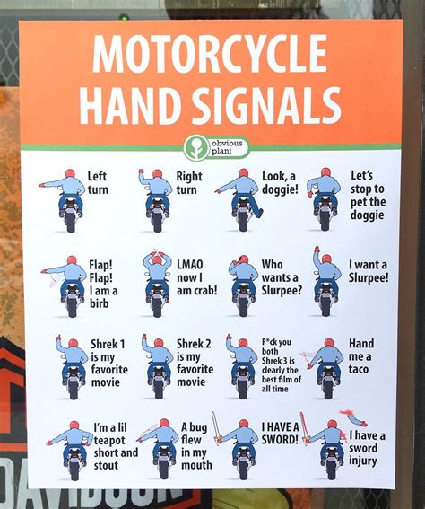 Motorcycle Hand Signals Uobviousplant