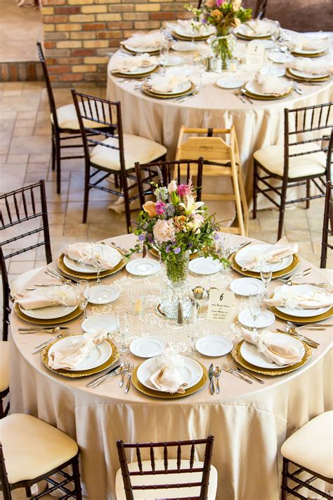 Champagne Colored Linen Oversize Lace Doily Reception Table Decor