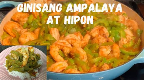 ginisang ampalaya at hipon sauteed bitter melon with shrimp youtube