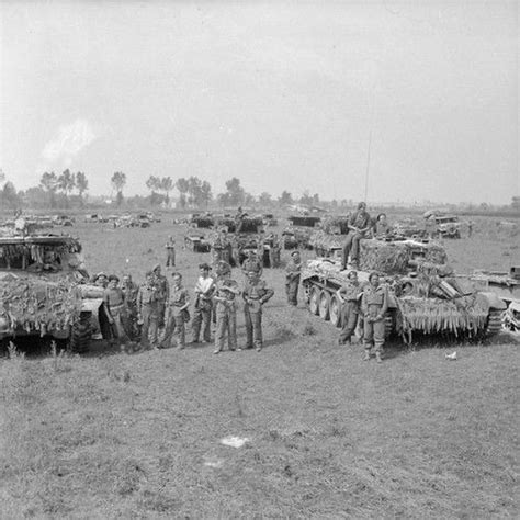 Cromwell Tanks Assemble For Operation Goodwood 18 July 1944